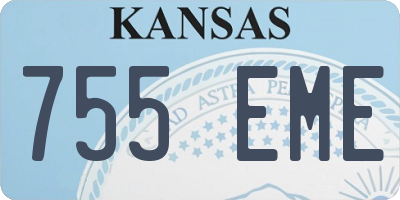 KS license plate 755EME