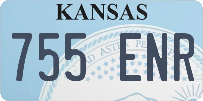 KS license plate 755ENR