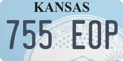 KS license plate 755EOP