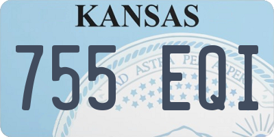 KS license plate 755EQI
