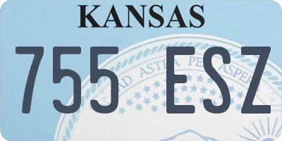 KS license plate 755ESZ