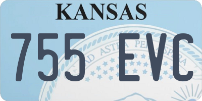 KS license plate 755EVC