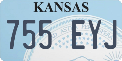 KS license plate 755EYJ