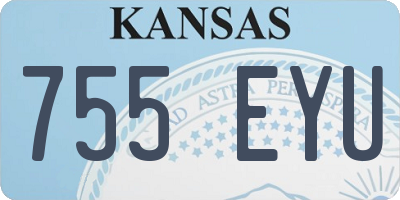 KS license plate 755EYU
