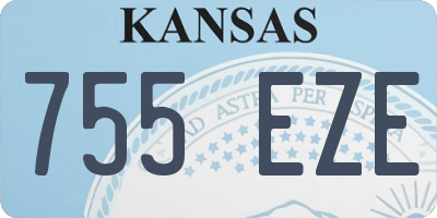 KS license plate 755EZE