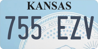 KS license plate 755EZV