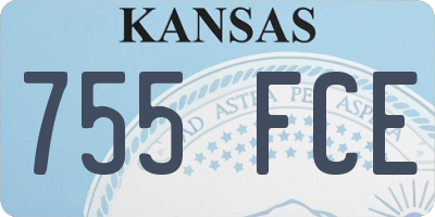 KS license plate 755FCE