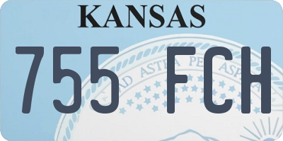 KS license plate 755FCH