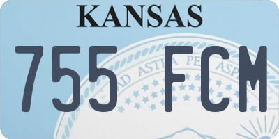 KS license plate 755FCM