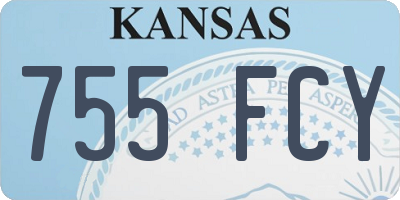 KS license plate 755FCY