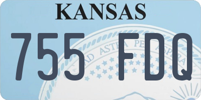 KS license plate 755FDQ