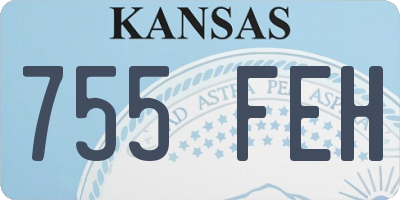 KS license plate 755FEH
