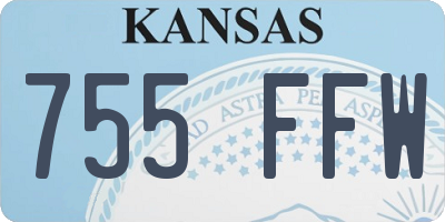 KS license plate 755FFW