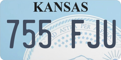 KS license plate 755FJU