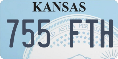 KS license plate 755FTH