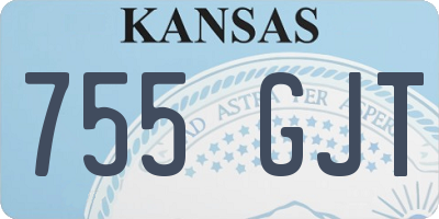 KS license plate 755GJT