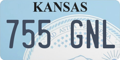 KS license plate 755GNL