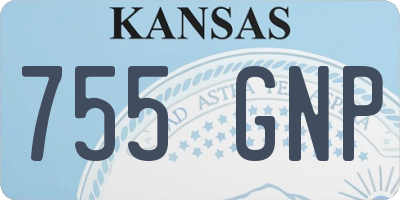 KS license plate 755GNP