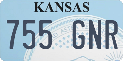 KS license plate 755GNR
