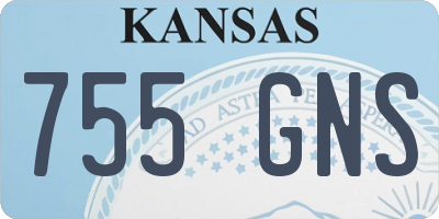 KS license plate 755GNS