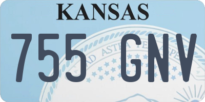 KS license plate 755GNV