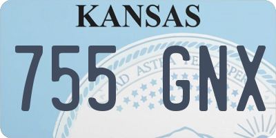 KS license plate 755GNX