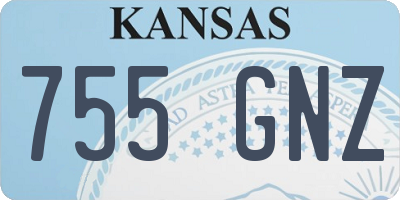 KS license plate 755GNZ