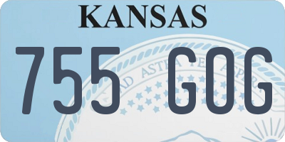 KS license plate 755GOG