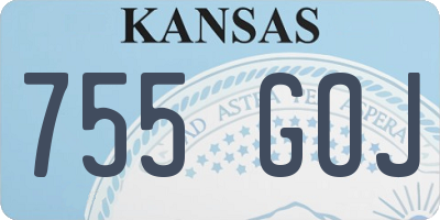 KS license plate 755GOJ