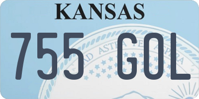 KS license plate 755GOL