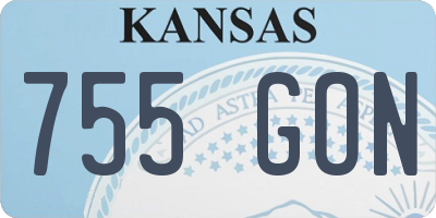 KS license plate 755GON
