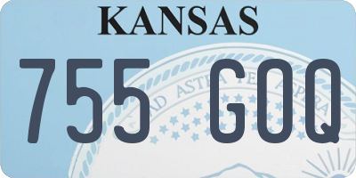 KS license plate 755GOQ