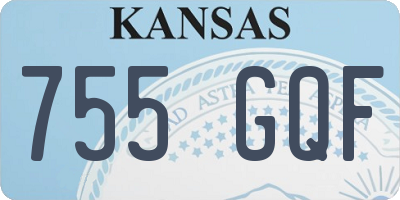 KS license plate 755GQF