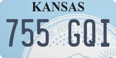 KS license plate 755GQI