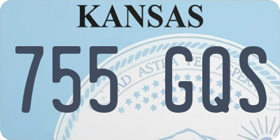 KS license plate 755GQS