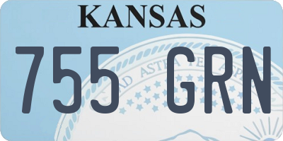 KS license plate 755GRN
