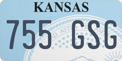KS license plate 755GSG