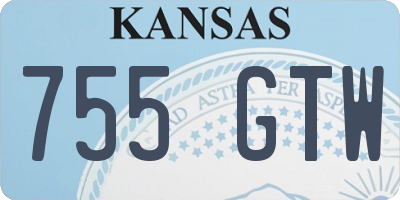 KS license plate 755GTW