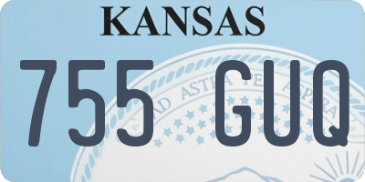 KS license plate 755GUQ