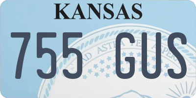 KS license plate 755GUS