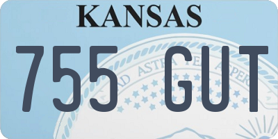 KS license plate 755GUT