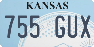 KS license plate 755GUX