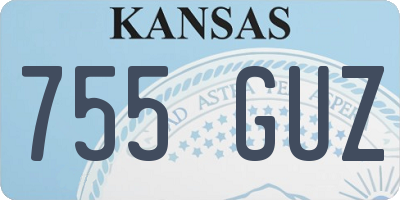 KS license plate 755GUZ