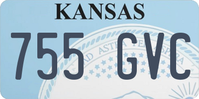 KS license plate 755GVC