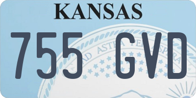 KS license plate 755GVD