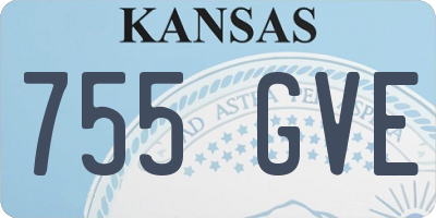 KS license plate 755GVE