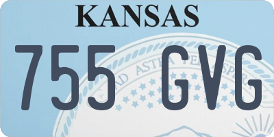 KS license plate 755GVG