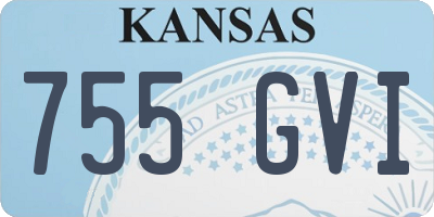 KS license plate 755GVI