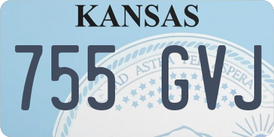KS license plate 755GVJ