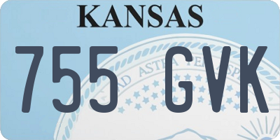 KS license plate 755GVK